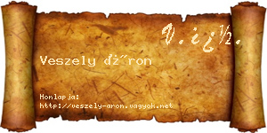 Veszely Áron névjegykártya